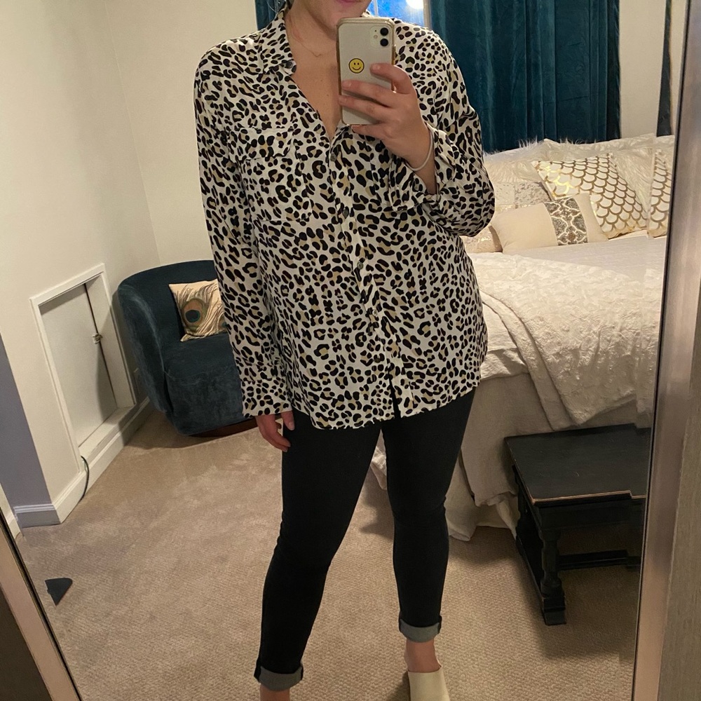 Equipment animal print blouse